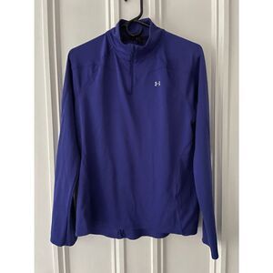 Under Armour purple zip neck top XL